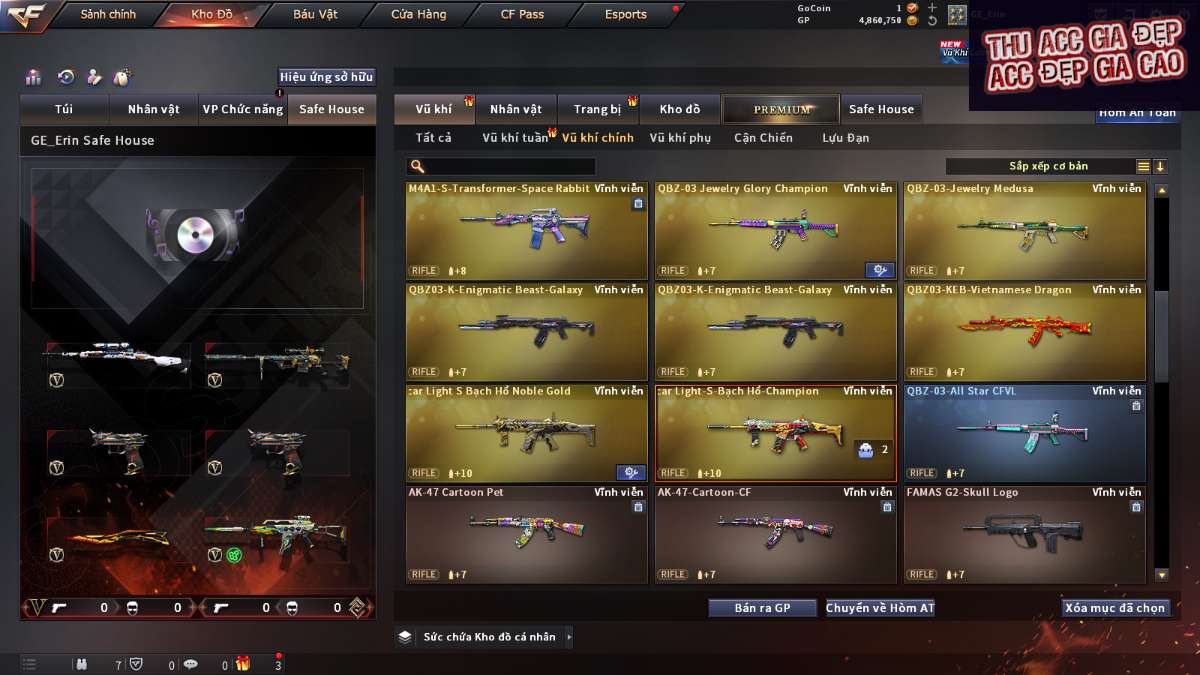 shop acc cf uy tin gia re